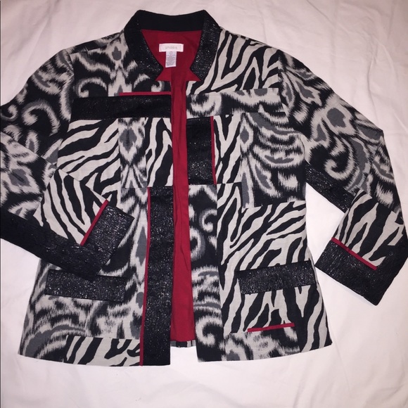 Chico's Jackets & Blazers - CHICOS Beautiful BLAZER animal print fun print